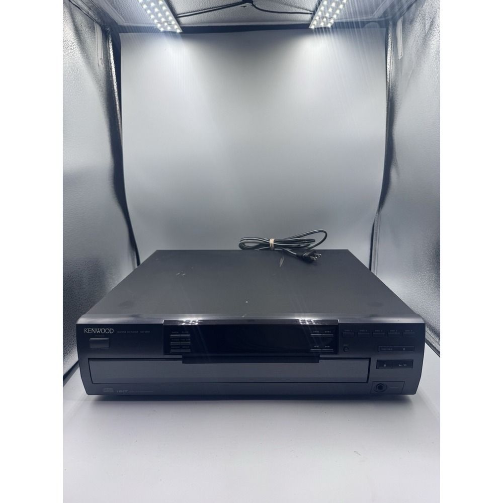 Kenwood 5-Disc CD Player Tested, Works Great, No Remote (CD-204)